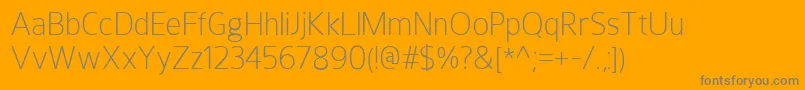 HoxtonLight-Schriftart – Graue Schriften auf orangefarbenem Hintergrund