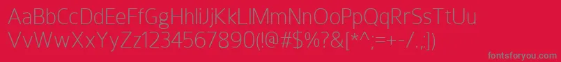 HoxtonLight Font – Gray Fonts on Red Background