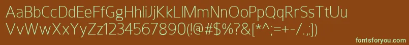 HoxtonLight Font – Green Fonts on Brown Background