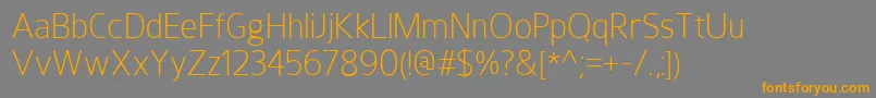 HoxtonLight Font – Orange Fonts on Gray Background