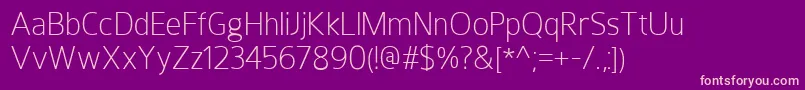 HoxtonLight Font – Pink Fonts on Purple Background