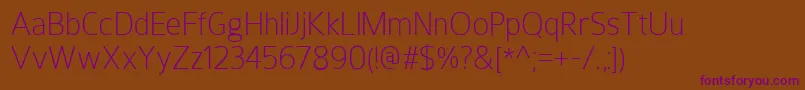 HoxtonLight Font – Purple Fonts on Brown Background