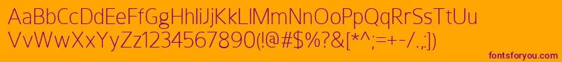 HoxtonLight Font – Purple Fonts on Orange Background