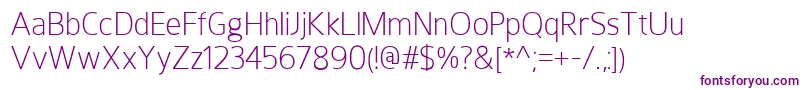 HoxtonLight Font – Purple Fonts on White Background
