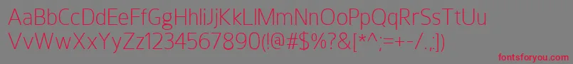 HoxtonLight Font – Red Fonts on Gray Background