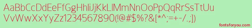 HoxtonLight Font – Red Fonts on Green Background