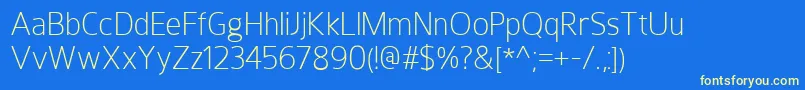 More about HoxtonLight Font HoxtonLight Font – Yellow Fonts on Blue Background