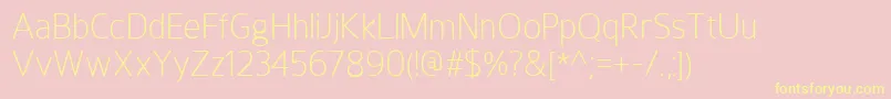 HoxtonLight Font – Yellow Fonts on Pink Background
