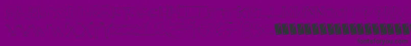 Fonte Boneyard – fontes pretas em um fundo violeta