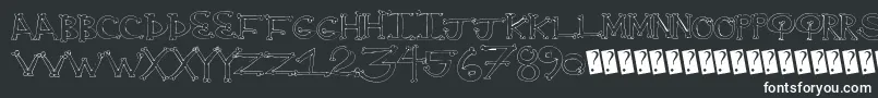 Boneyard-fontti – valkoiset fontit mustalla taustalla