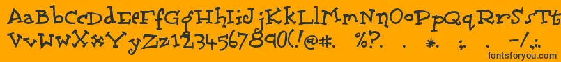 Scrubadoo Font – Black Fonts on Orange Background