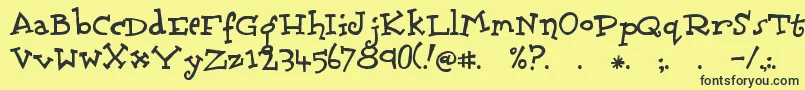More about Scrubadoo Font Scrubadoo Font – Black Fonts on Yellow Background