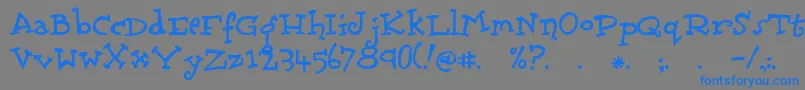 Scrubadoo Font – Blue Fonts on Gray Background