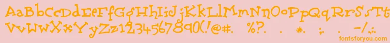 Scrubadoo Font – Orange Fonts on Pink Background