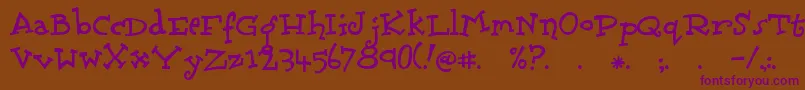 More about Scrubadoo Font Scrubadoo Font – Purple Fonts on Brown Background