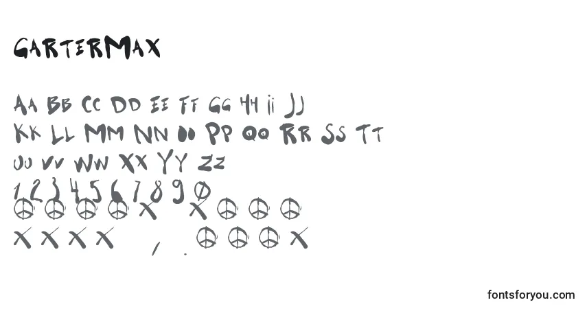 Шрифт GarterMax – алфавит, цифры, специальные символы