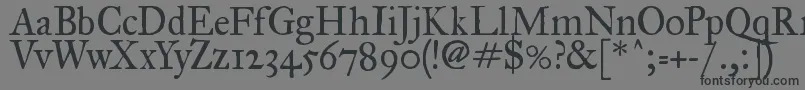 Fegprm2-Schriftart – Schwarze Schriften auf grauem Hintergrund