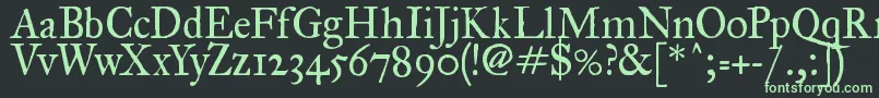 Czcionka Fegprm2 – zielone czcionki na czarnym tle