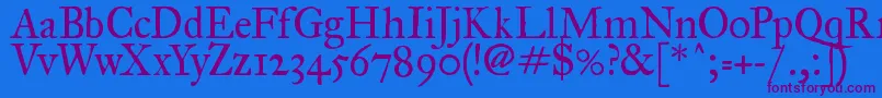 Fegprm2 Font – Purple Fonts on Blue Background
