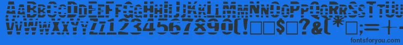 Jail Font – Black Fonts on Blue Background