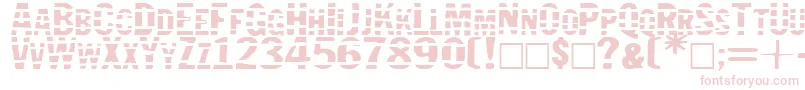 Jail Font – Pink Fonts on White Background