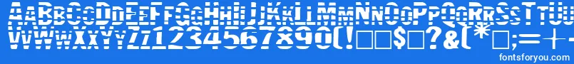 フォントJail – 青い背景に白い文字