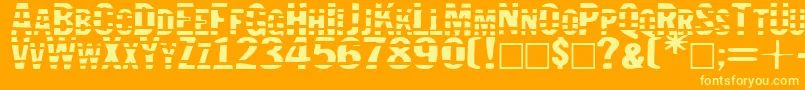 Jail Font – Yellow Fonts on Orange Background