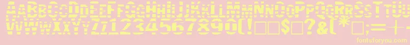 Jail Font – Yellow Fonts on Pink Background