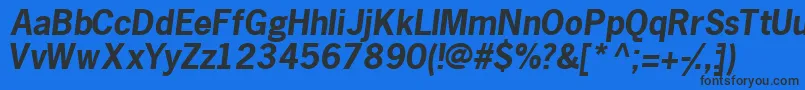 Macrossk ffy Font – Black Fonts on Blue Background