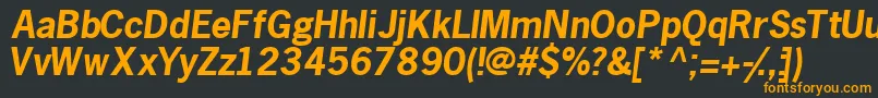 Macrossk ffy Font – Orange Fonts on Black Background