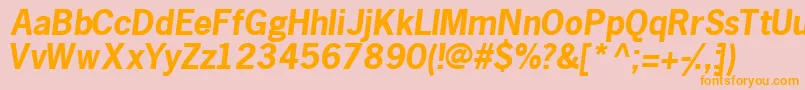 Macrossk ffy Font – Orange Fonts on Pink Background