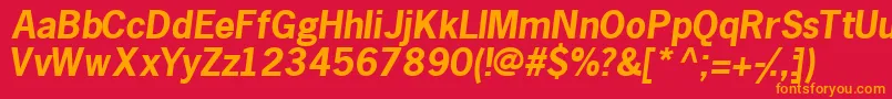 Macrossk ffy Font – Orange Fonts on Red Background