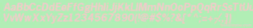 Macrossk ffy Font – Pink Fonts on Green Background