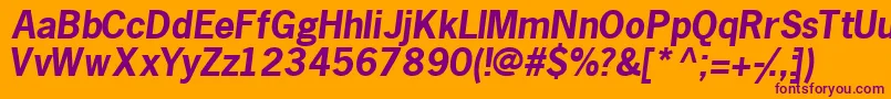 Macrossk ffy Font – Purple Fonts on Orange Background