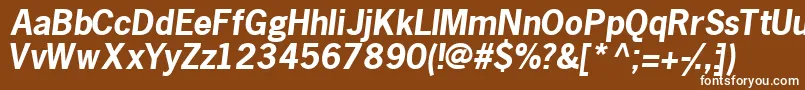 フォントMacrossk ffy – 茶色の背景に白い文字