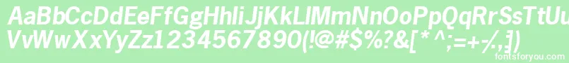 フォントMacrossk ffy – 緑の背景に白い文字