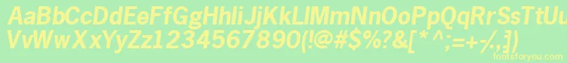 Macrossk ffy Font – Yellow Fonts on Green Background