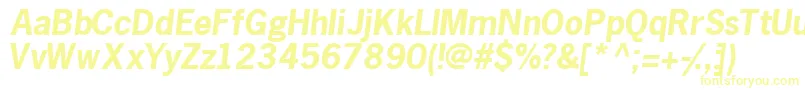 Macrossk ffy Font – Yellow Fonts on White Background