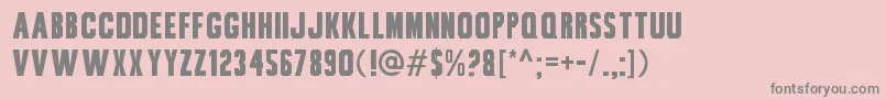 BouCollegiate Font – Gray Fonts on Pink Background