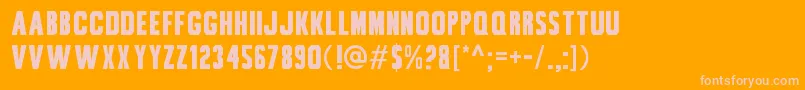 BouCollegiate Font – Pink Fonts on Orange Background