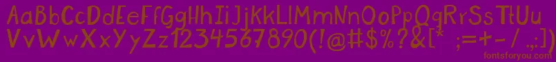 Micolas Font – Brown Fonts on Purple Background