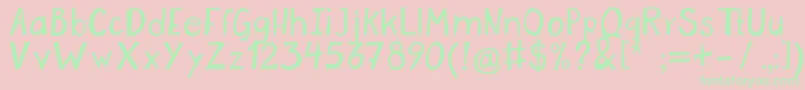 Micolas Font – Green Fonts on Pink Background