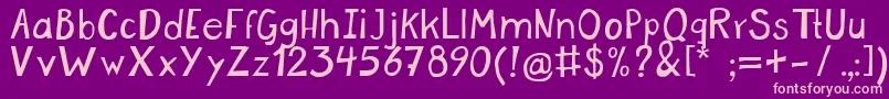 Micolas Font – Pink Fonts on Purple Background