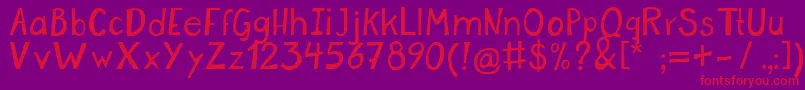 Micolas Font – Red Fonts on Purple Background