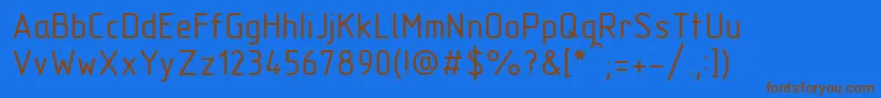 GostTypeB-fontti – ruskeat fontit sinisellä taustalla
