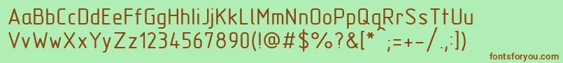 Шрифт GostTypeB – коричневые шрифты на зелёном фоне