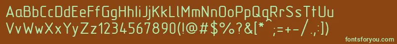 Шрифт GostTypeB – зелёные шрифты на коричневом фоне