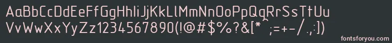 Fonte GostTypeB – fontes rosa em um fundo preto