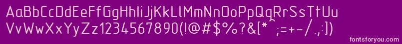 GostTypeB-fontti – vaaleanpunaiset fontit violetilla taustalla