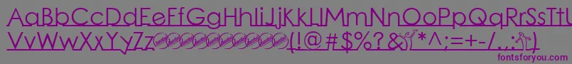 LinearmenteRegular Font – Purple Fonts on Gray Background